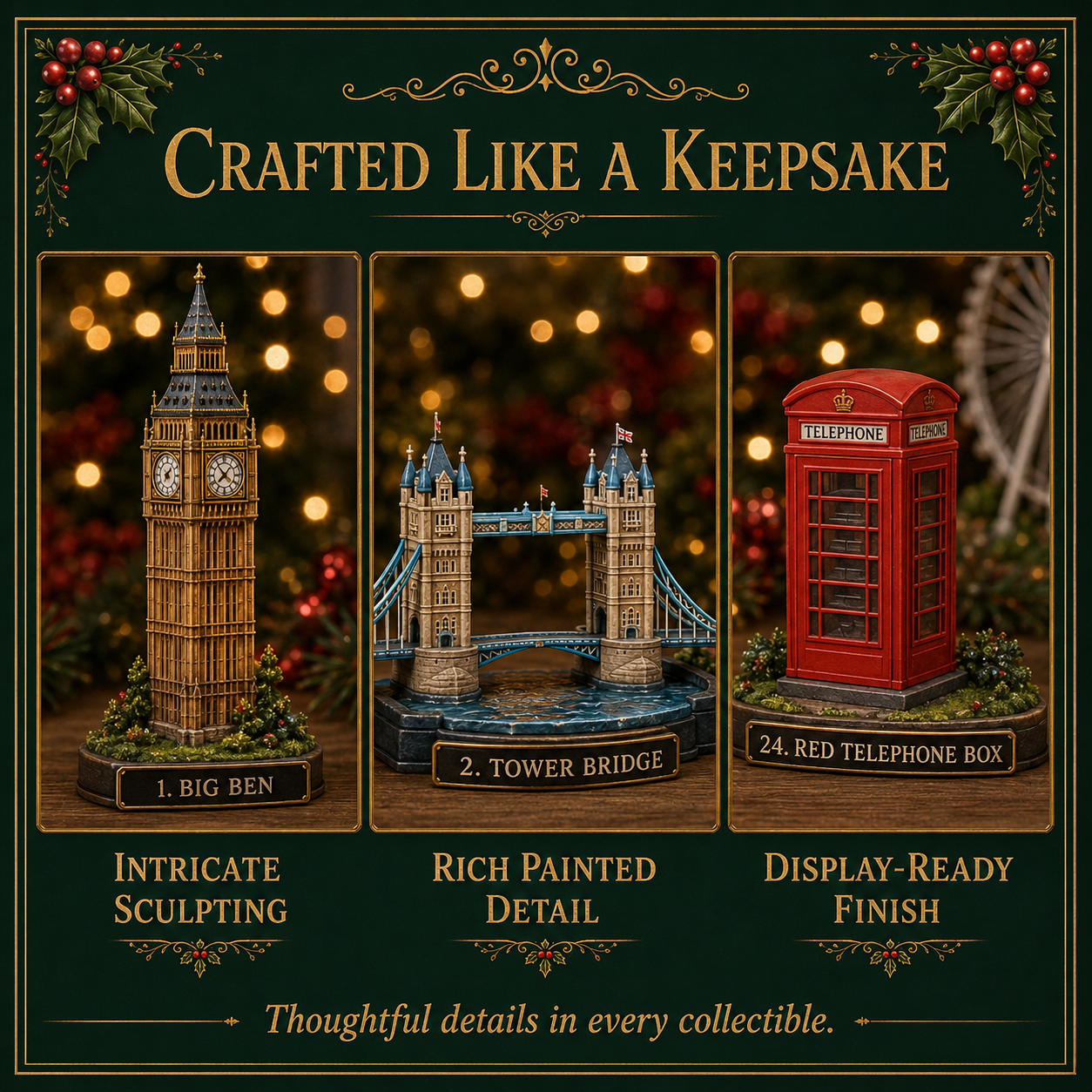 2026 UK Landmarks Advent Calendar – 24 Days of Iconic Architecture & Heritage Collectibles | Christmas Countdown Gift