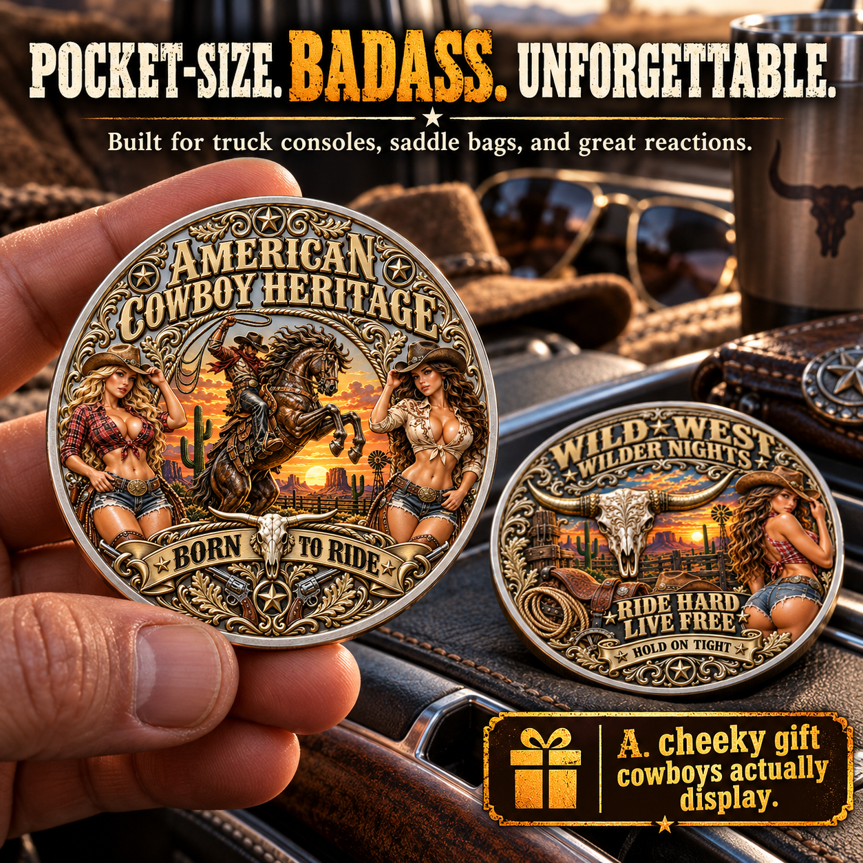 🤠 American Cowboy Heritage Commemorative Coin（Gift box included）
