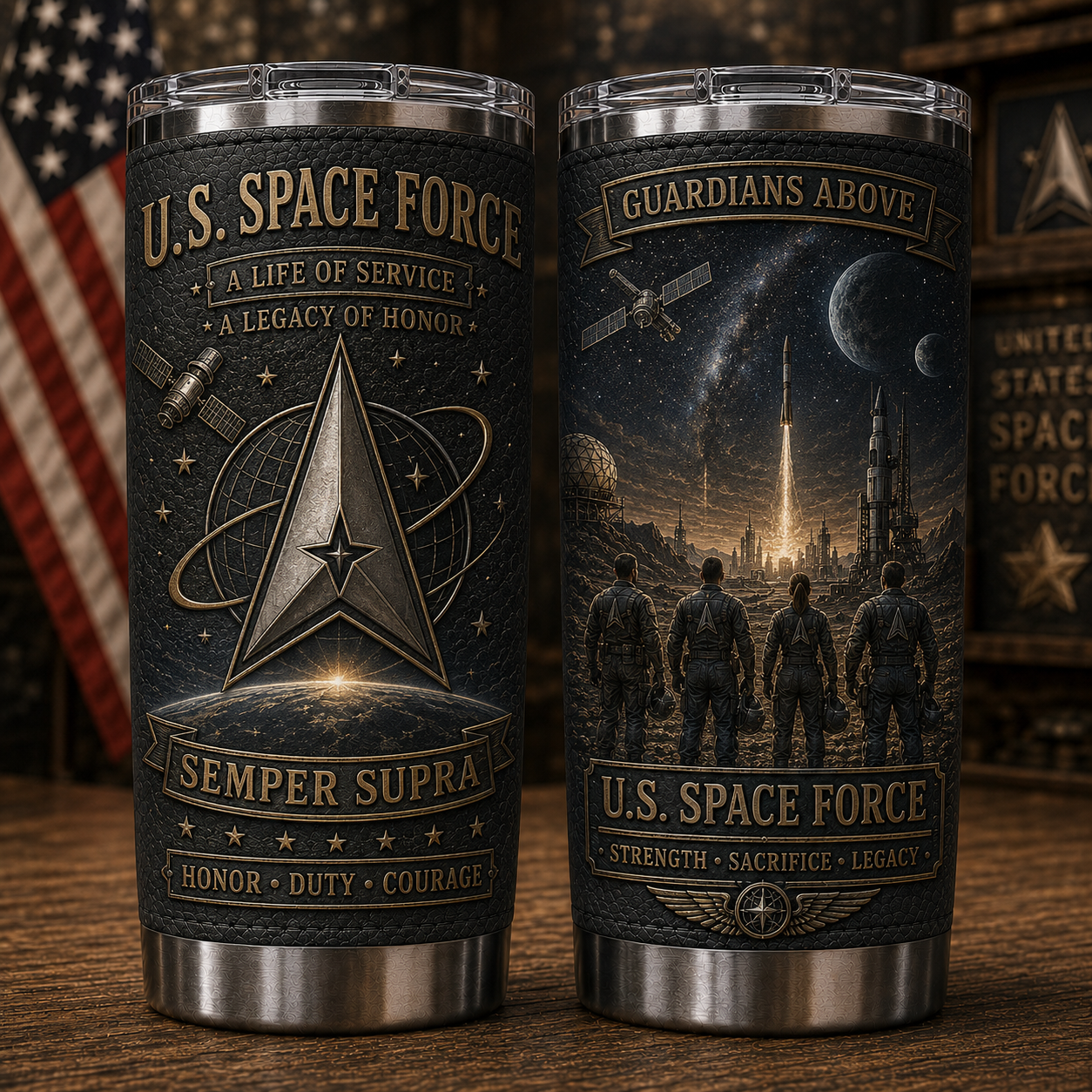 🇺🇸 U.S. Military Service & Heritage Tribute Tumbler Collection