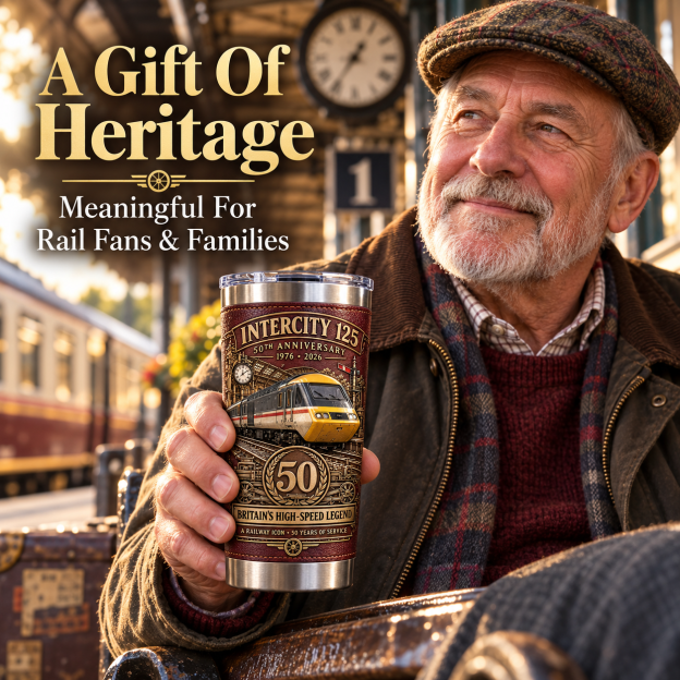InterCity 125 50th Anniversary “Britain’s High-Speed Legend” Railway Heritage Insulated Travel Tumbler