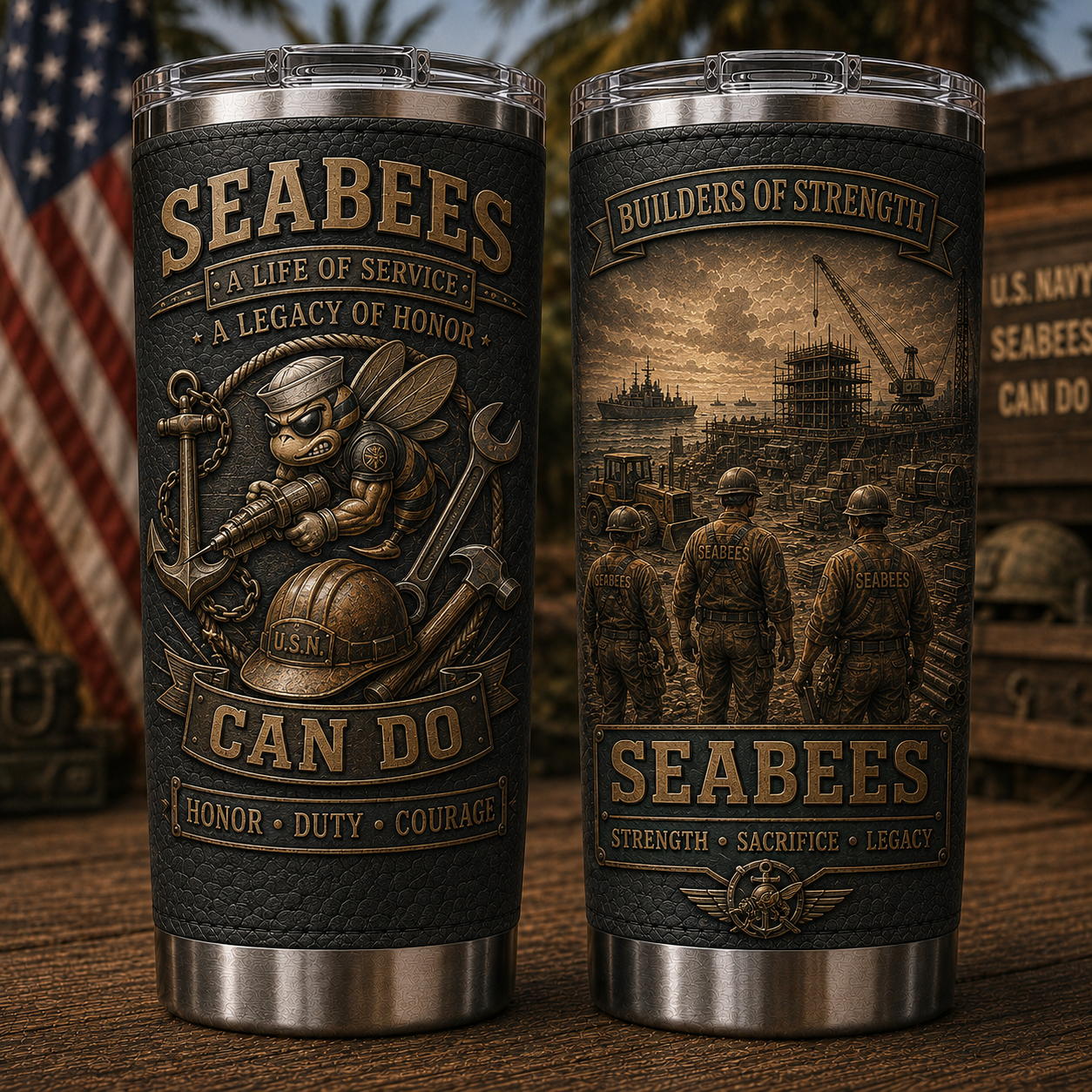 🇺🇸 U.S. Military Service & Heritage Tribute Tumbler Collection
