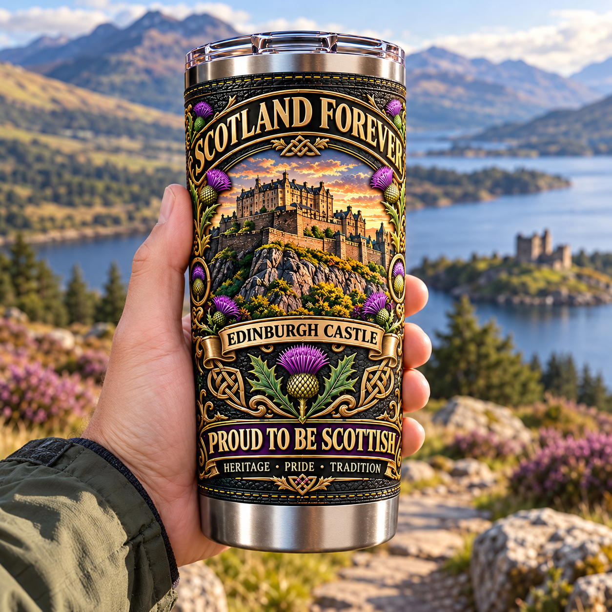 Scotland Heritage “Scotland Forever” Insulated Travel Tumbler