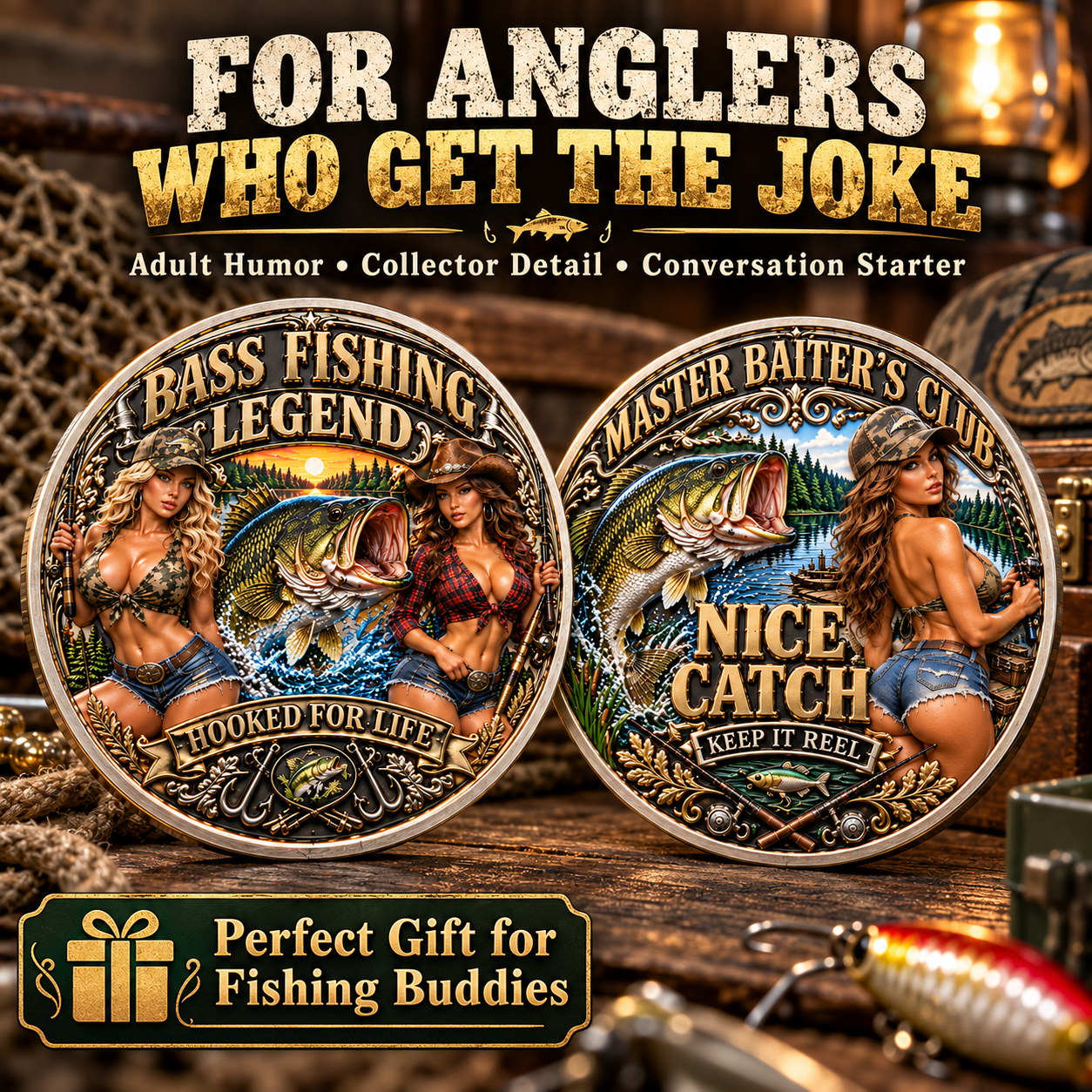 🎣 Bass Fishing Legend Commemorative Coin（Gift box included）