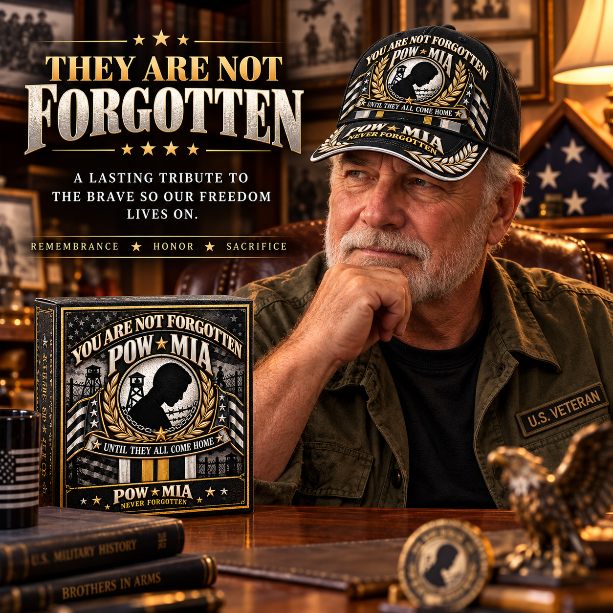 🎖️ POW / MIA Memorial Commemorative Cap — You Are Not Forgotten