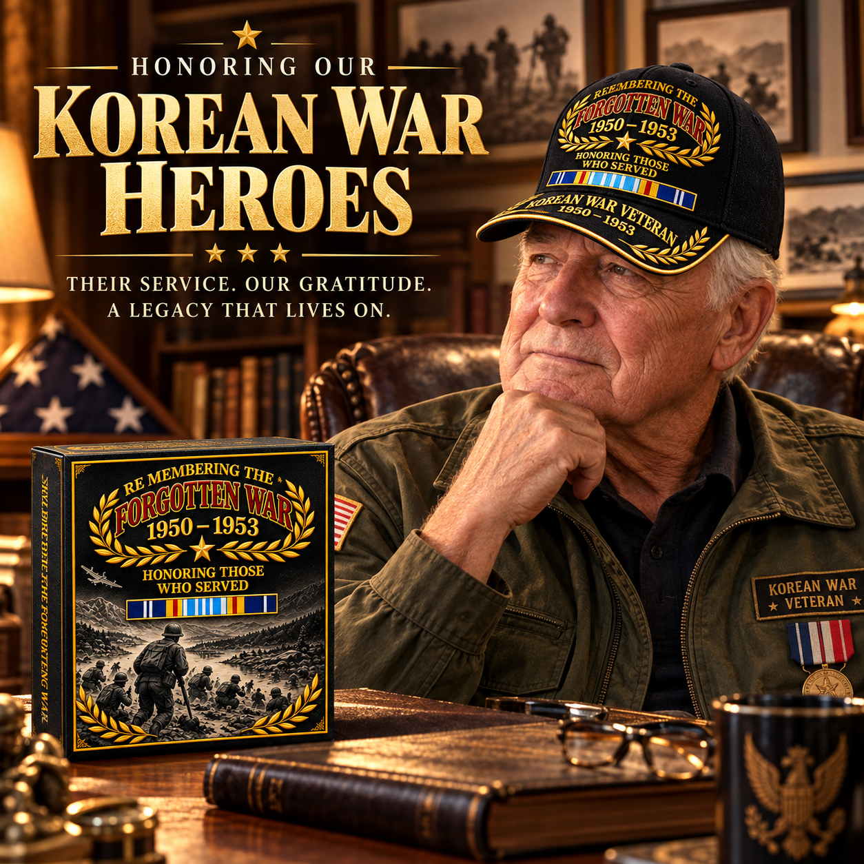 🎖️ Korean War Veteran Commemorative Cap — Remembering The Forgotten War