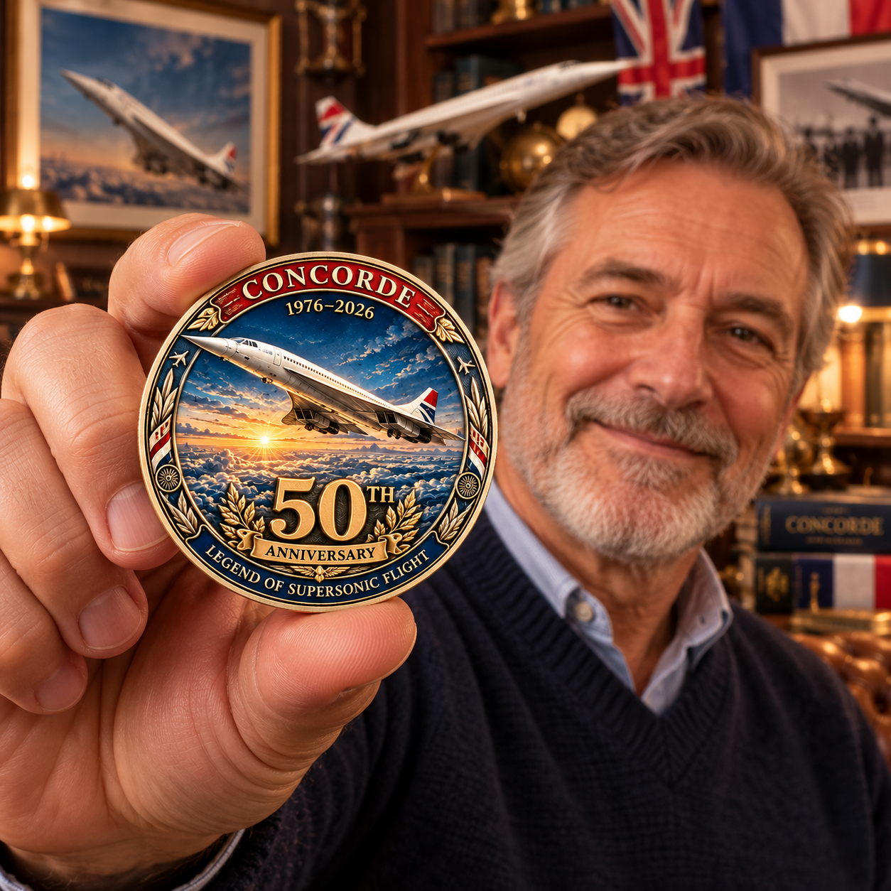 ✈️ Concorde 50th Anniversary Commemorative Coin（Gift box included）