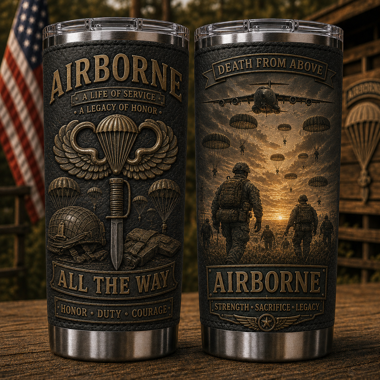 🇺🇸 U.S. Military Service & Heritage Tribute Tumbler Collection