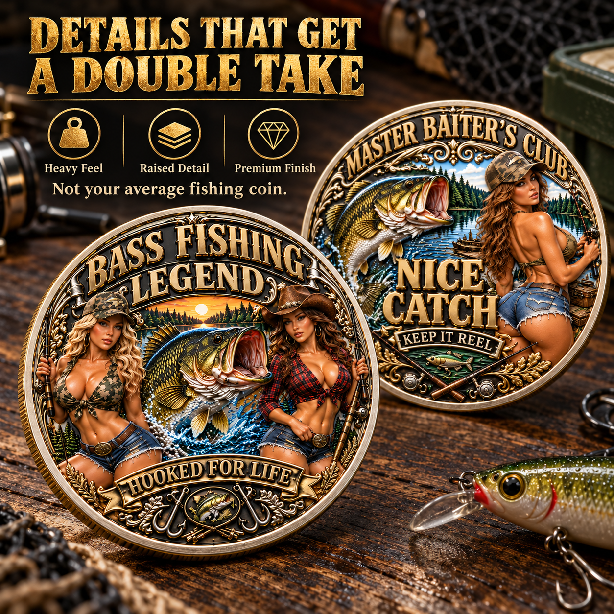 🎣 Bass Fishing Legend Commemorative Coin（Gift box included）