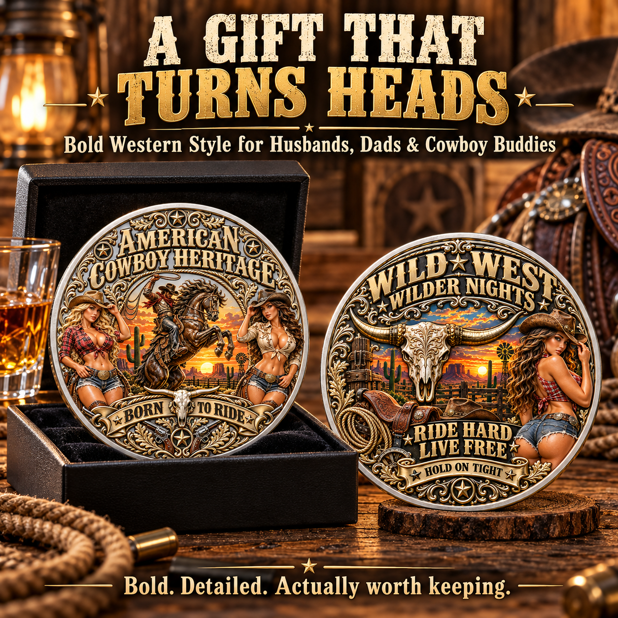 🤠 American Cowboy Heritage Commemorative Coin（Gift box included）