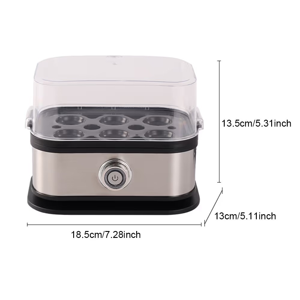 🥚 Fast 6-Egg Cooker – Quick Breakfast Egg Boiler & Steamer