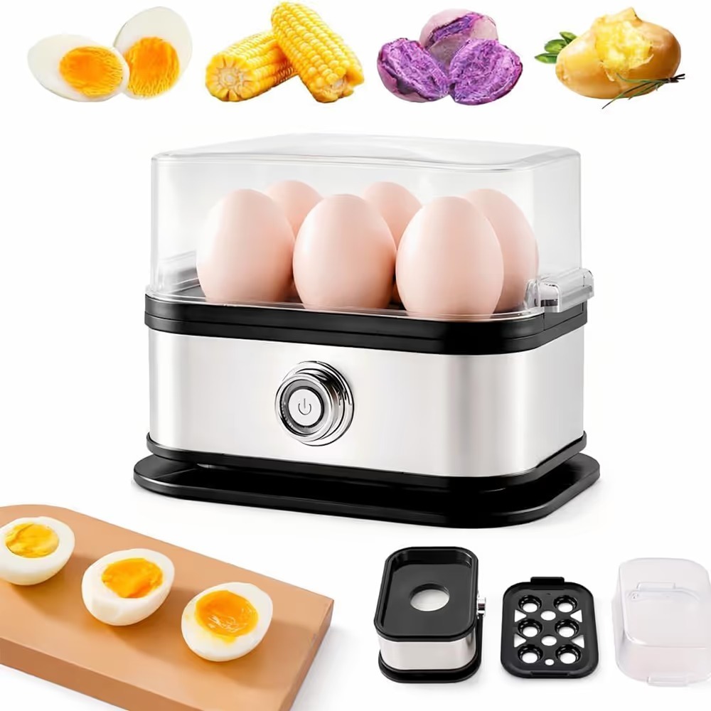 🥚 Fast 6-Egg Cooker – Quick Breakfast Egg Boiler & Steamer