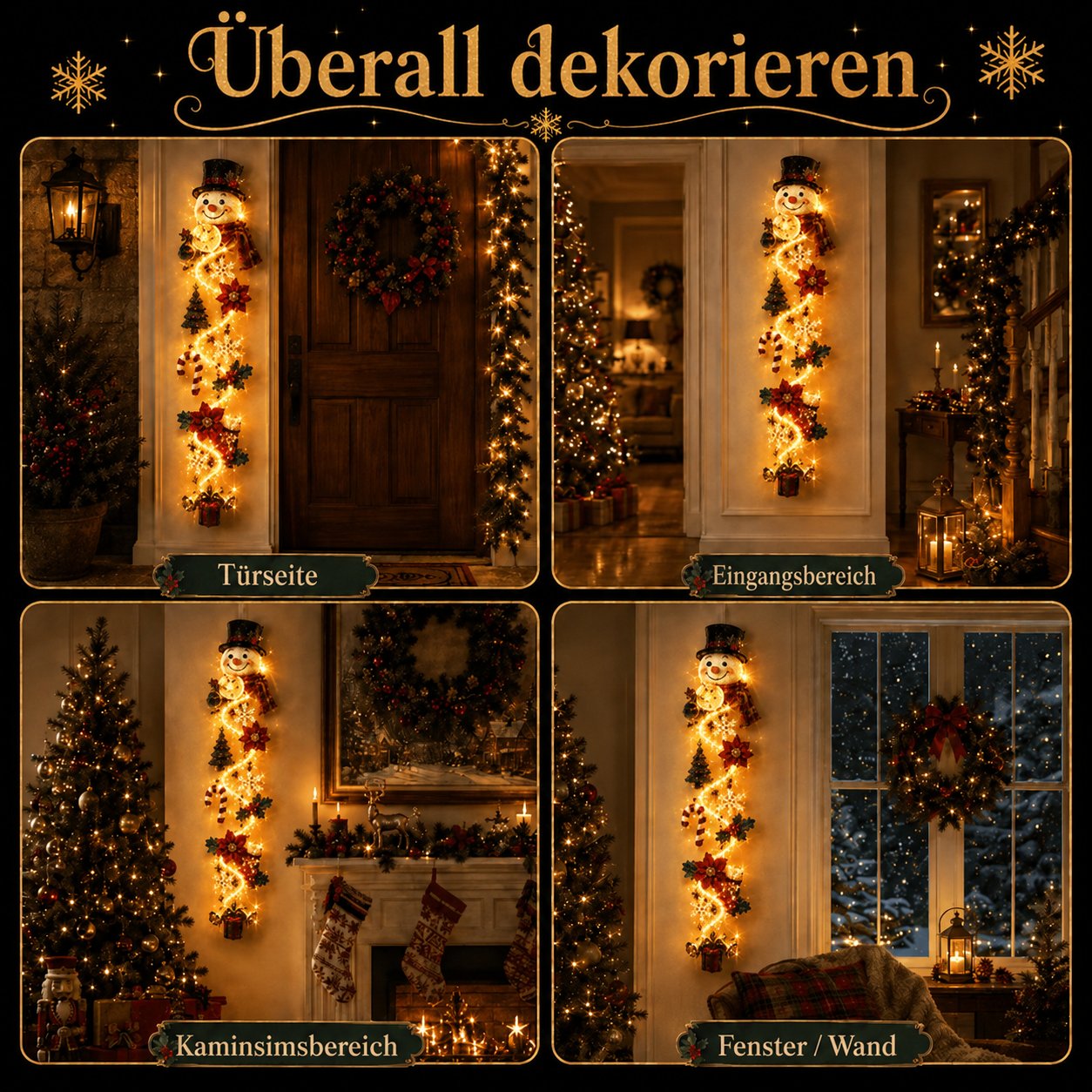 🎄 Leuchtender Weihnachtstürhänger