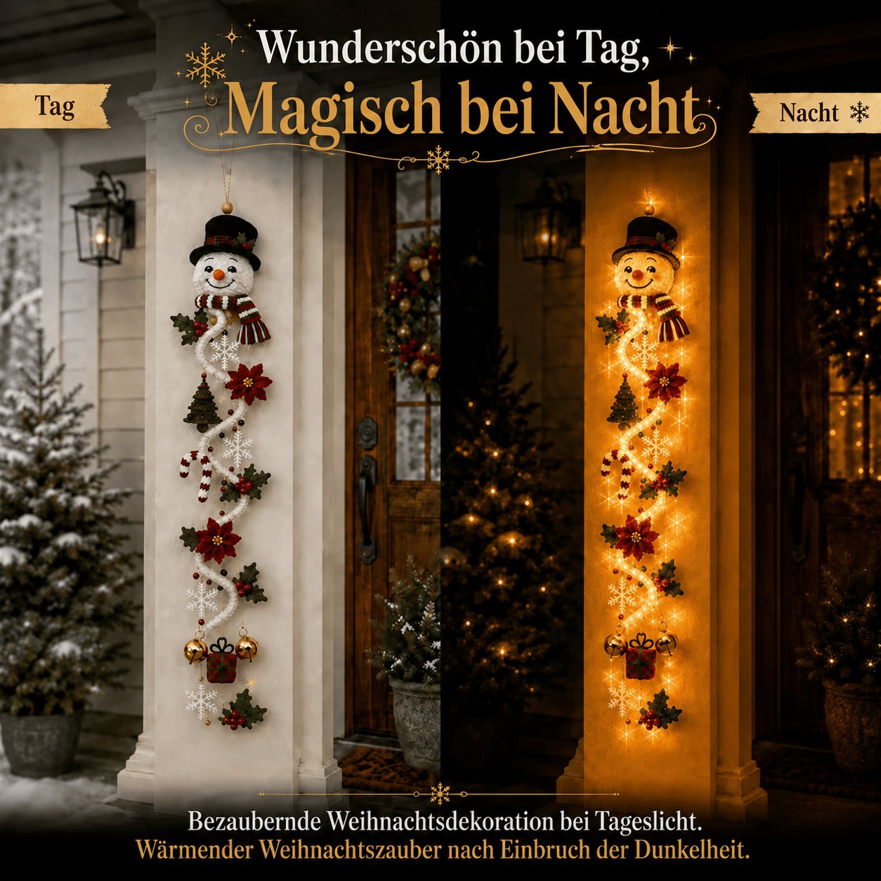 🎄 Leuchtender Weihnachtstürhänger