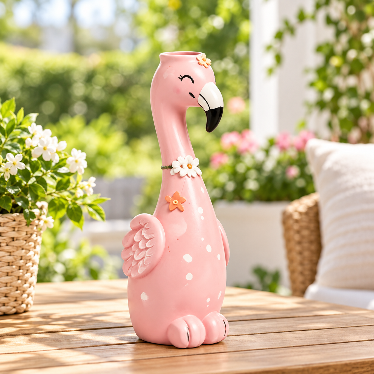 🦩Cute Flamingo Figurine Decorative Vase