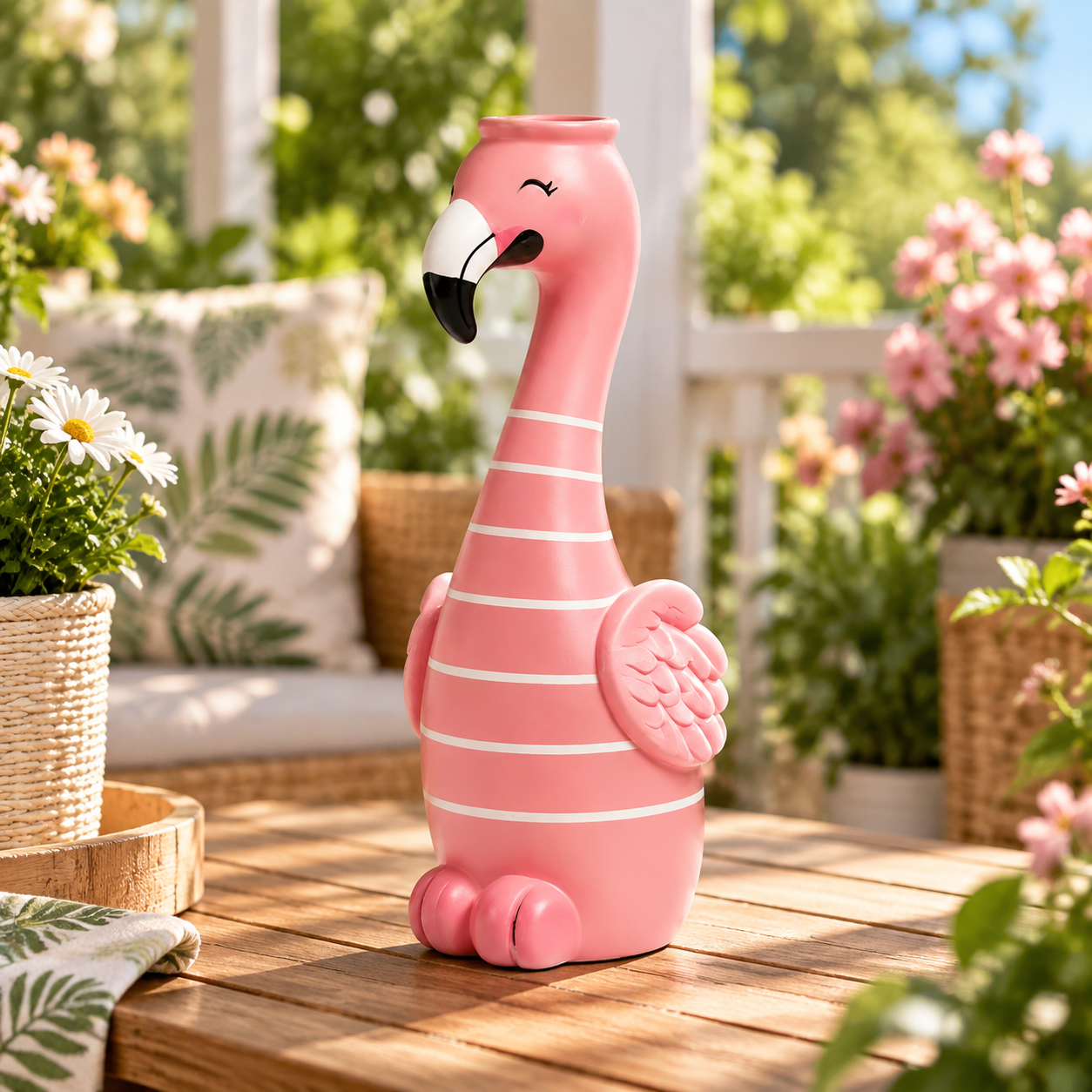 🦩Cute Flamingo Figurine Decorative Vase
