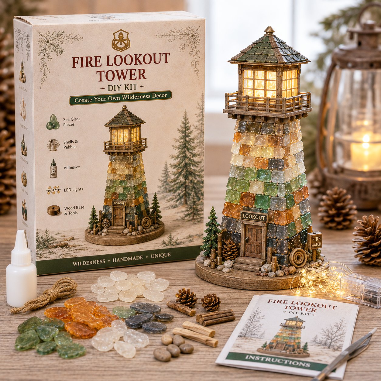  🚒Vintage Firehouse Mosaic Light DIY Kit 💕