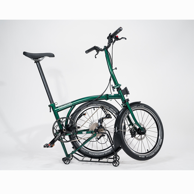 CRANSTON D10 Hydraulic Disc Brake 20INCH 9SPEED Tri-Folding Chromium Molybdenum Steel Foldable Bike 9 Speed Folding Bicycle