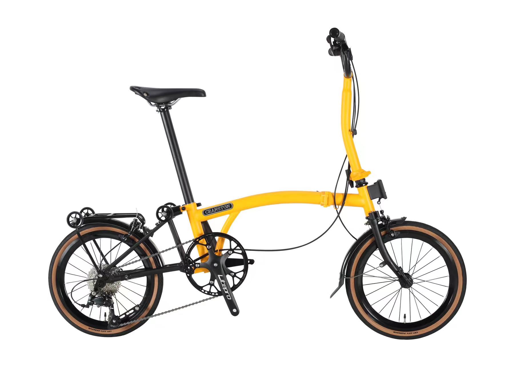 CRANSTON R9 Folding Bike 16inch 9speed Foldable Bicycle for Adults Kids with Ordinary Pedal Light Weight Tri-folding Bike
