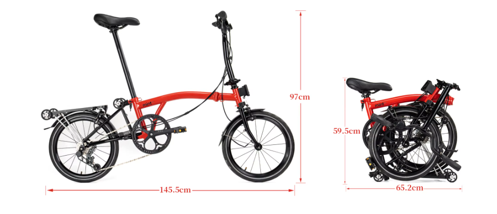 MINT 16inch 5speed BOB5 Mintparts Molybdenum Steel Frame Folding Bike Light Weight Foldable Bicycle Mini Tri-fold Bicycle