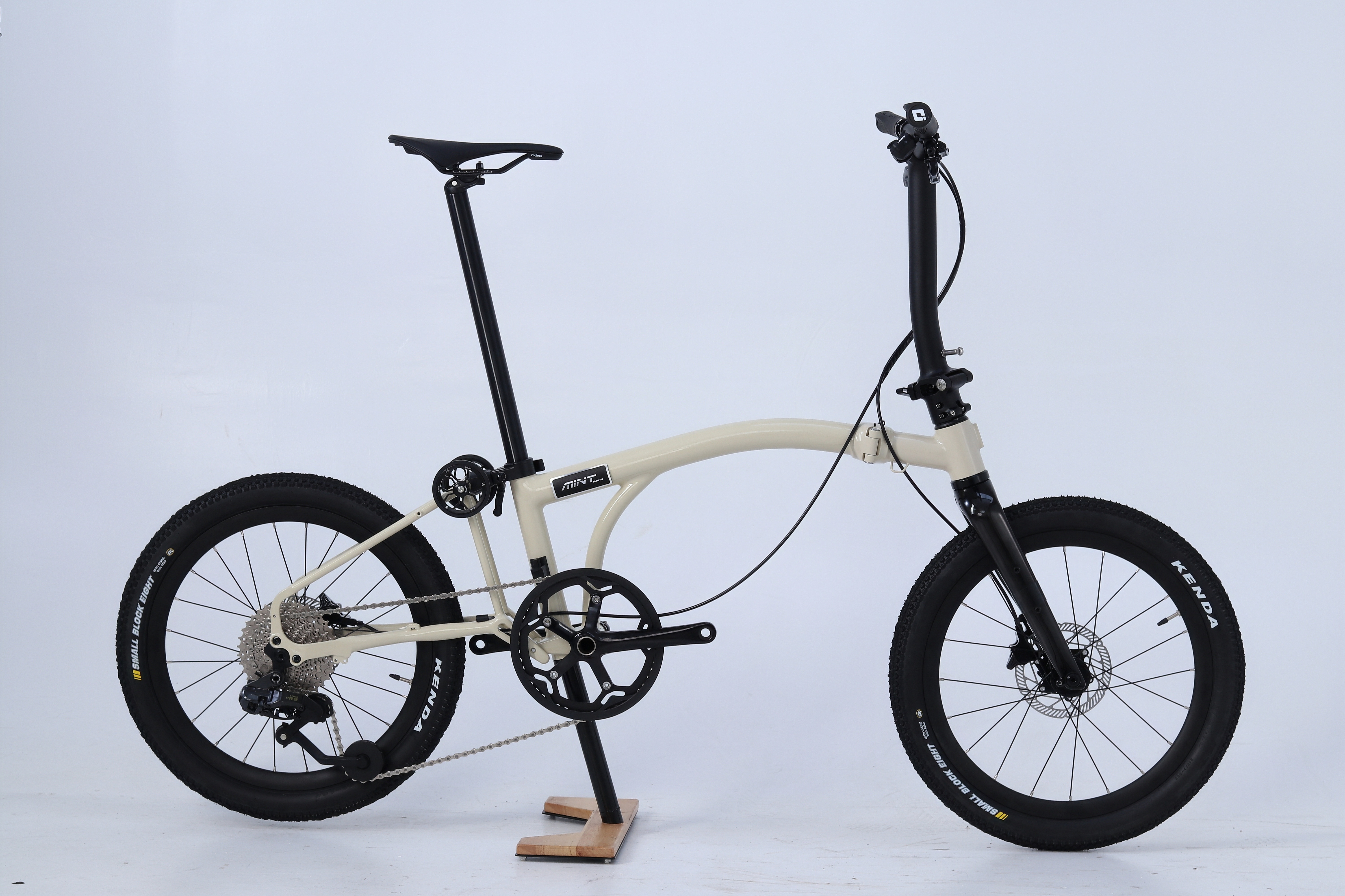 MINT 20inch Folding Bicycle Discover Carbon Fork 11Speed Electronic Shifting Hydraulic Disc Brake Mintparts Tri-folding Bike