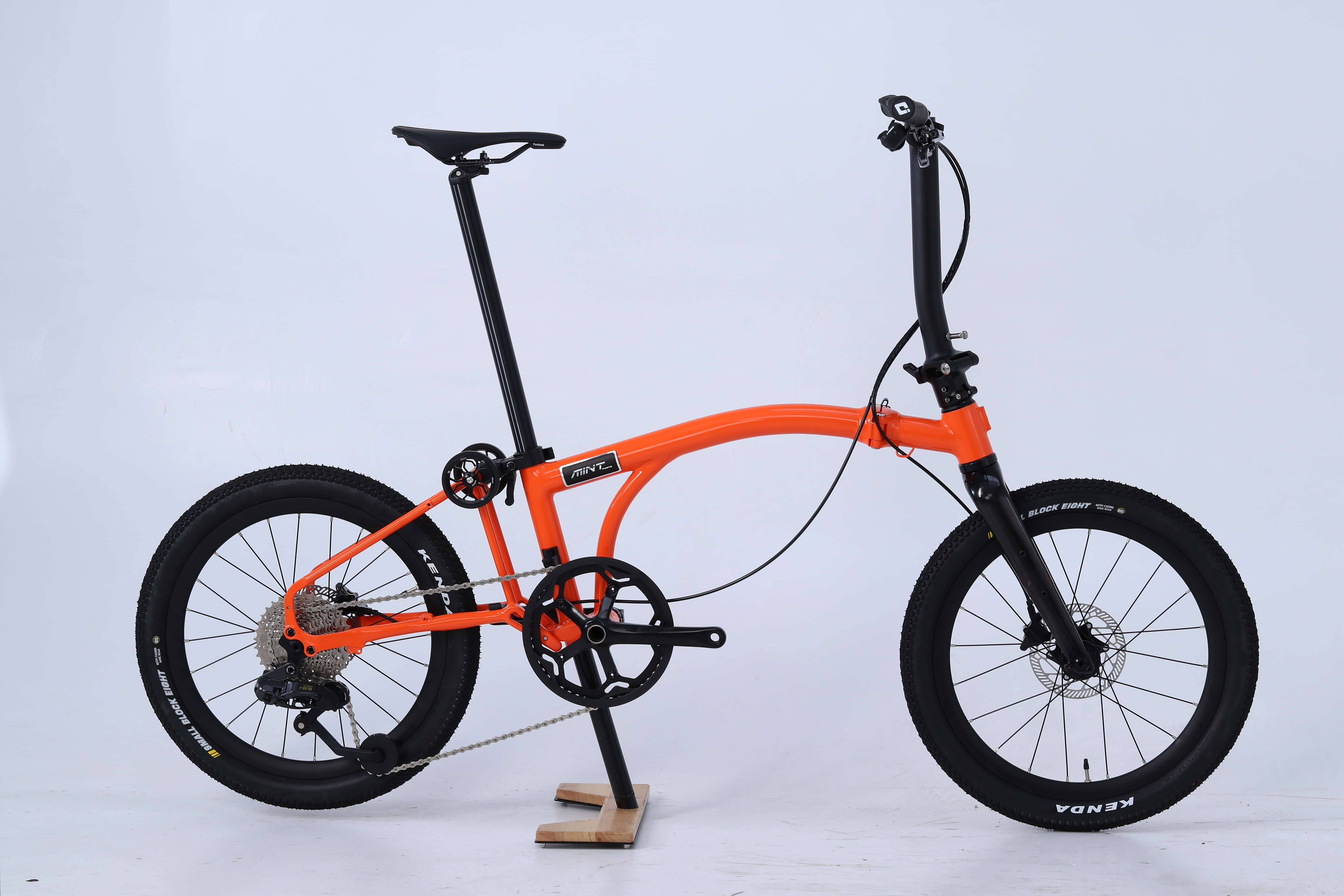 MINT 20inch Folding Bicycle Discover Carbon Fork 11Speed Electronic Shifting Hydraulic Disc Brake Mintparts Tri-folding Bike