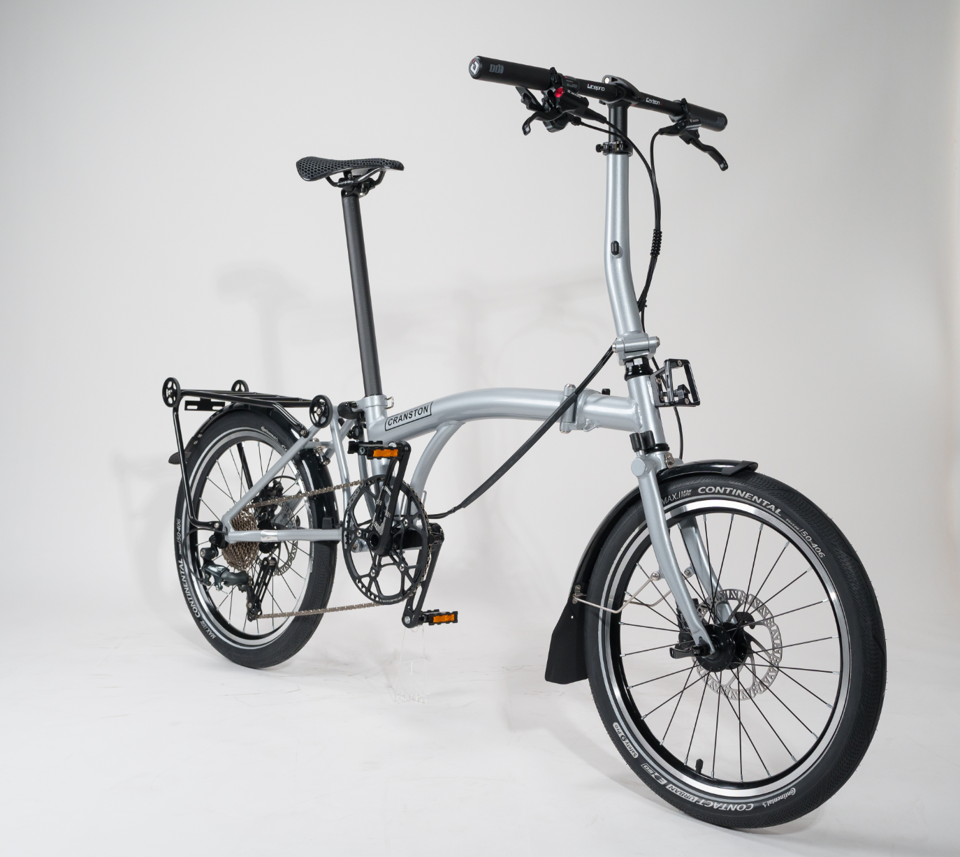 CRANSTON D20 Hydraulic Disc Brake Aluminum Alloy Frame Tri- Folding Ultra-Light Foldable Bike 20 Inch 10-Speed Folding Bicycle