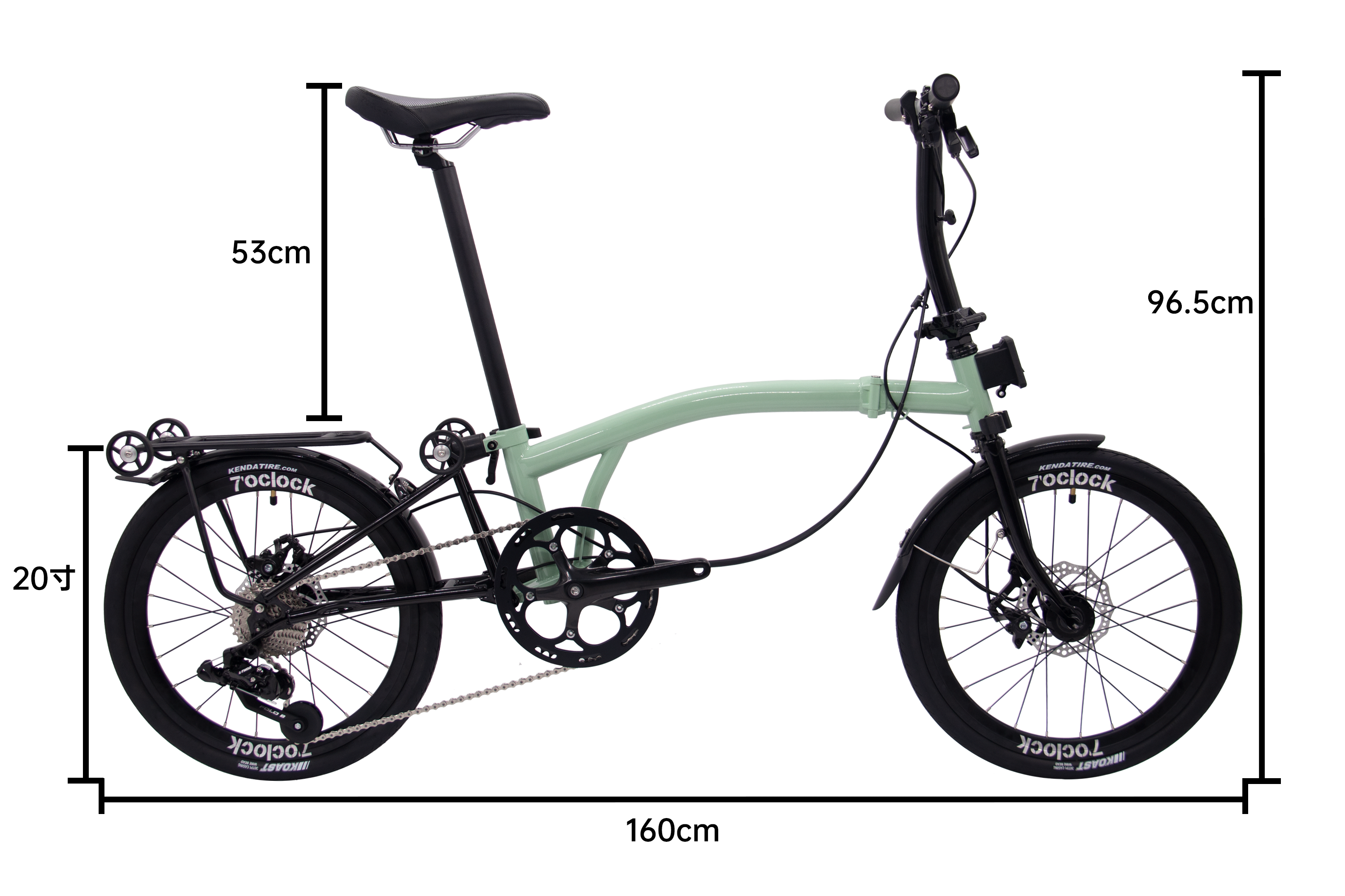 MINT Folding Bicycle 20inch 9speed Disc Brake Foldable High Quality Molybdenum Steel Frame T9D-20D Tri-folding Bike