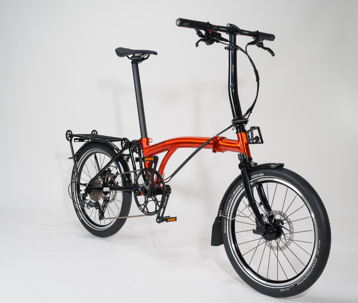 CRANSTON D20 Hydraulic Disc Brake Aluminum Alloy Frame Tri- Folding Ultra-Light Foldable Bike 20 Inch 10-Speed Folding Bicycle