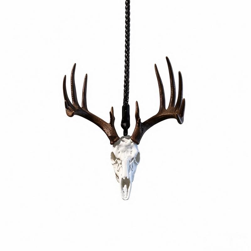 White-tailed Deer Skull Rearview Mirror Hanger