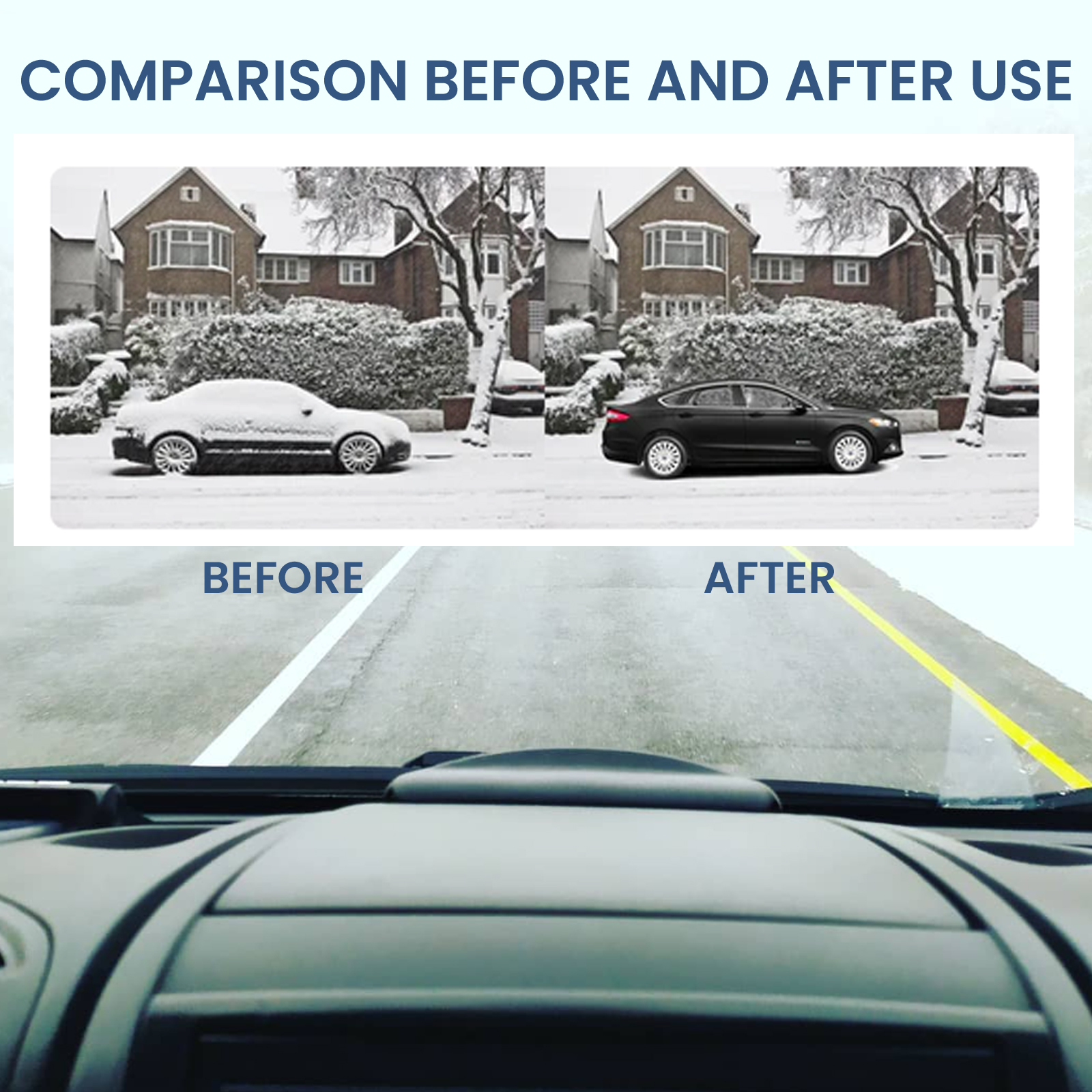 Portable Snow Removal Tool – Convenient Winter Snow Clearing Equipment for Driveways, Walkways & Cars
