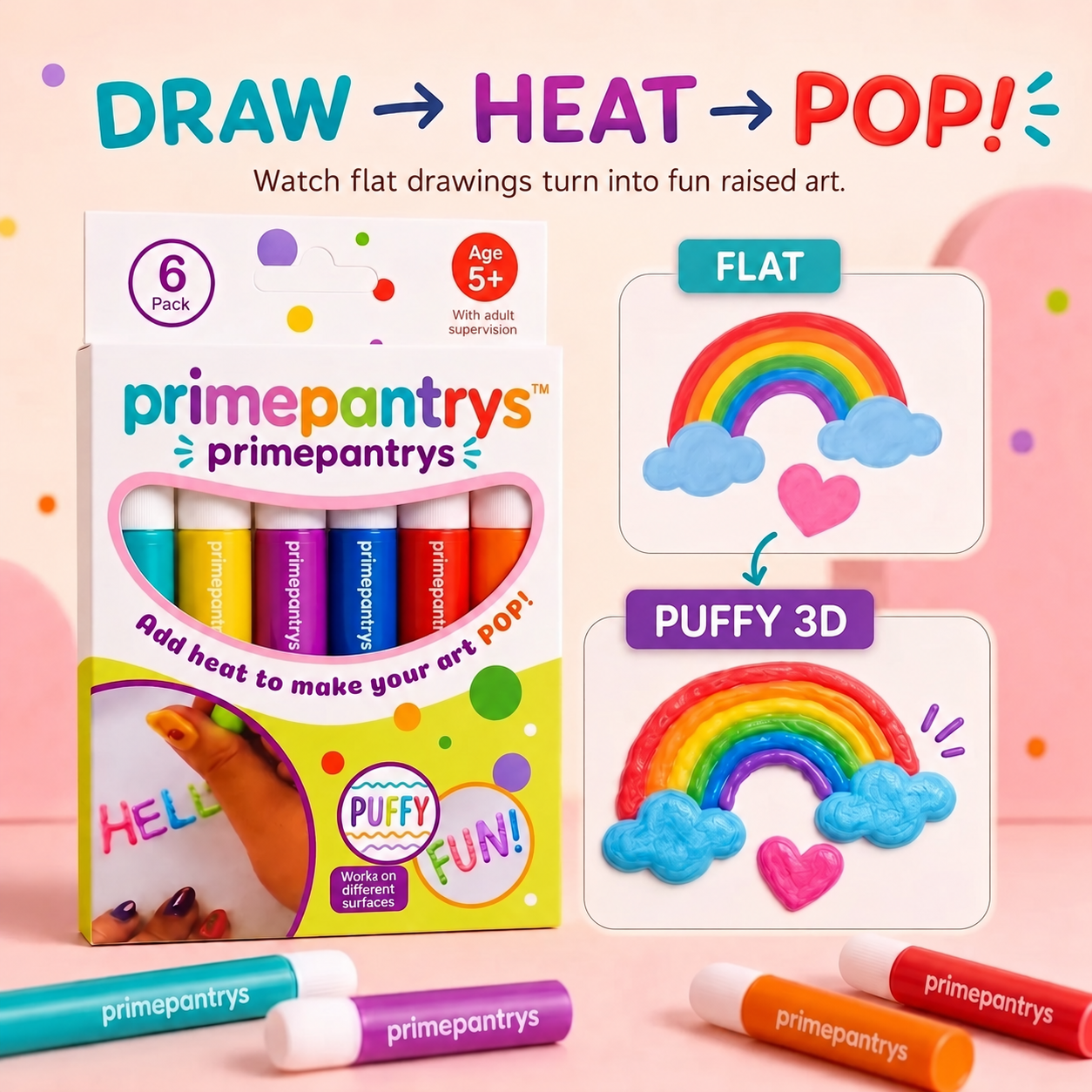 shophaveno™ 3D Relief Art Pen – Turn Flat Drawings Into Touchable 3D Art