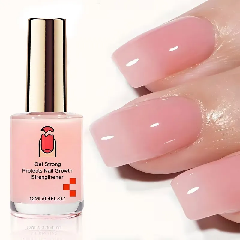 📢📢Buy One Get One Free!! ⏰💖✨Natural Pink Glossy Mirror Nail Strengthener