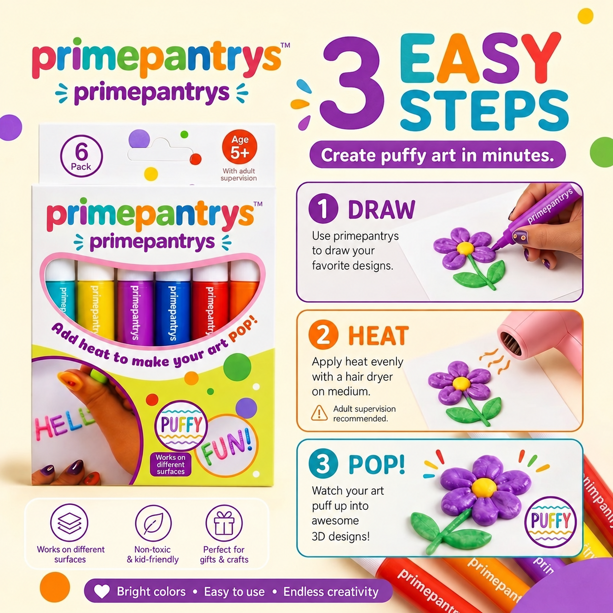shophaveno™ 3D Relief Art Pen – Turn Flat Drawings Into Touchable 3D Art
