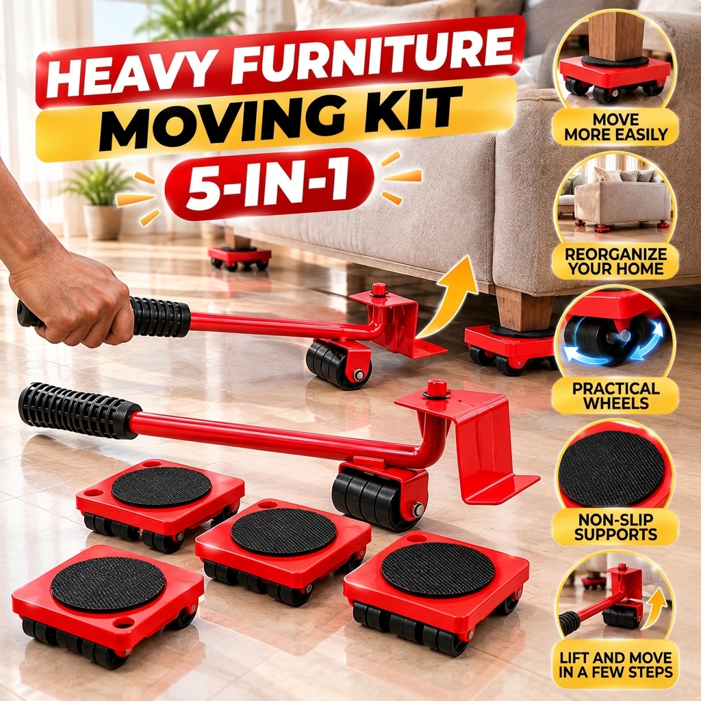 🛋️ Kit de Déplacement de Meubles Lourds 5-en-1