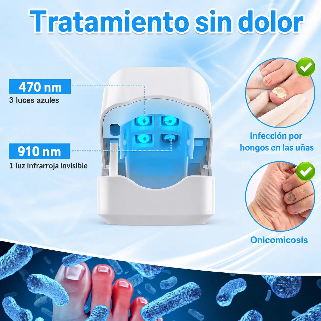 OnyCure v3™ | La luz LED que por fin llega al hongo bajo la uña — 7 minutos al día en casa, sin dolor. (30 días de prueba: o ves la base salir sana, o te devolvemos cada euro) 