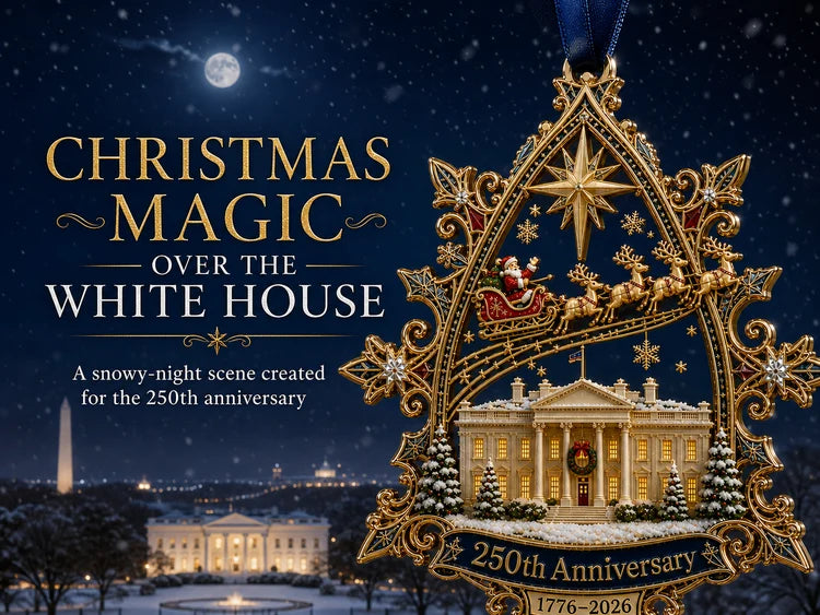 🔥250th Anniversary: Santa Flying Over the White House on a Snowy Night