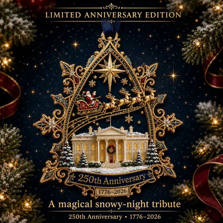 🔥250th Anniversary: Santa Flying Over the White House on a Snowy Night