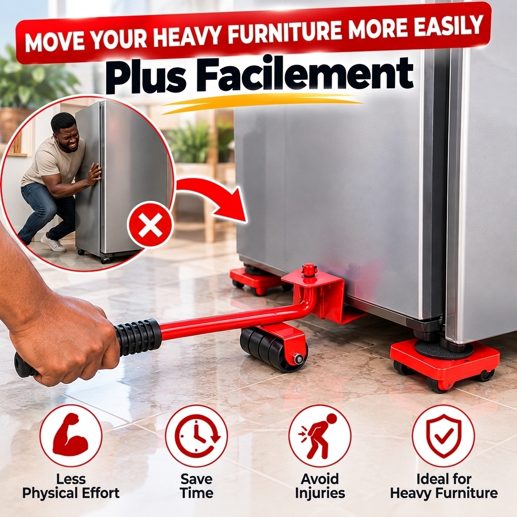 🛋️ Kit de Déplacement de Meubles Lourds 5-en-1