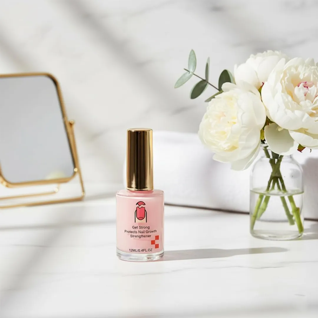 📢📢Buy One Get One Free!! ⏰💖✨Natural Pink Glossy Mirror Nail Strengthener