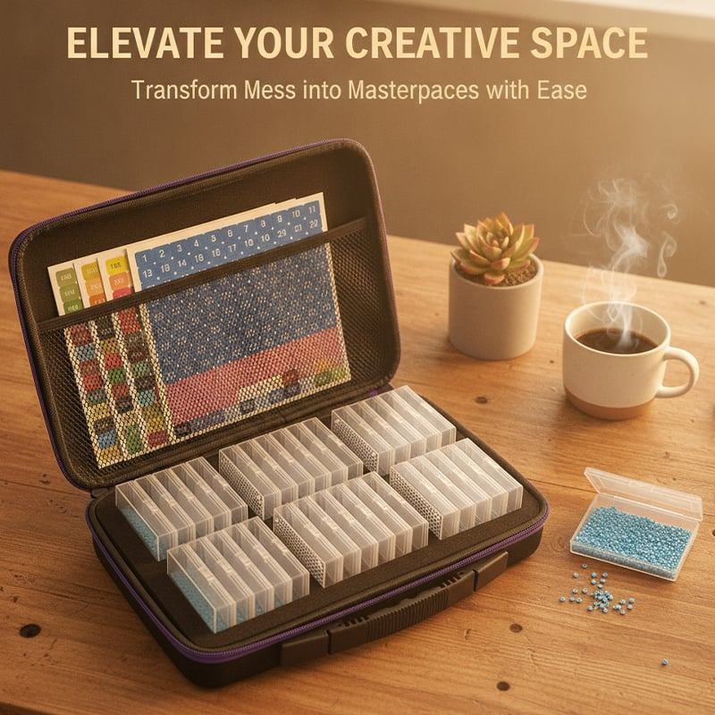Premium Portable Diamond Painting Organizer Kit