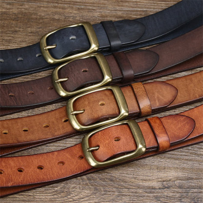 Men's genuine leather handmade retro belt