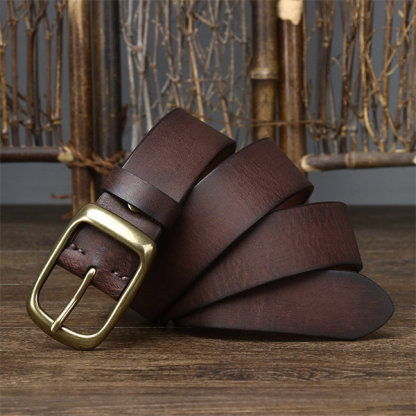 Men's genuine leather handmade retro belt