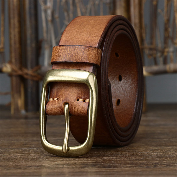 Men's genuine leather handmade retro belt