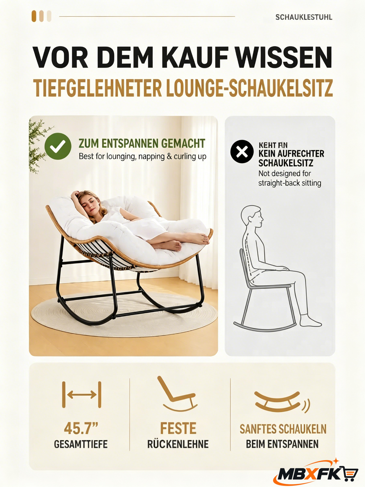 Rocking Chair with Cushion