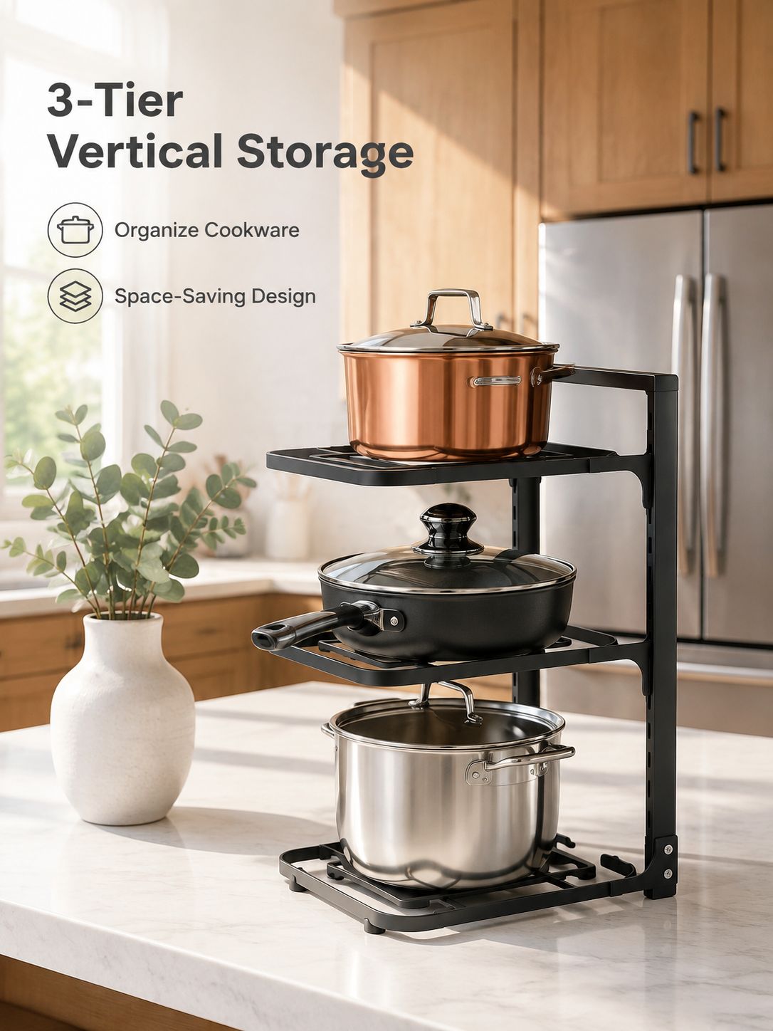 Kitchen Stainless Steel Shelf Storage Rack