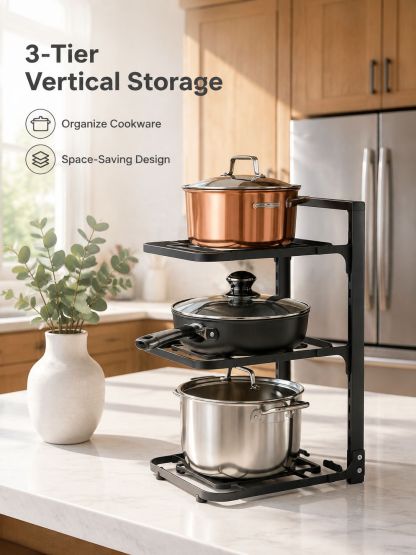 Kitchen Stainless Steel Shelf Storage Rack