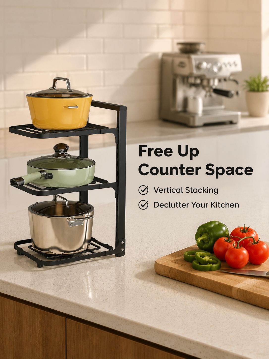 Kitchen Stainless Steel Shelf Storage Rack
