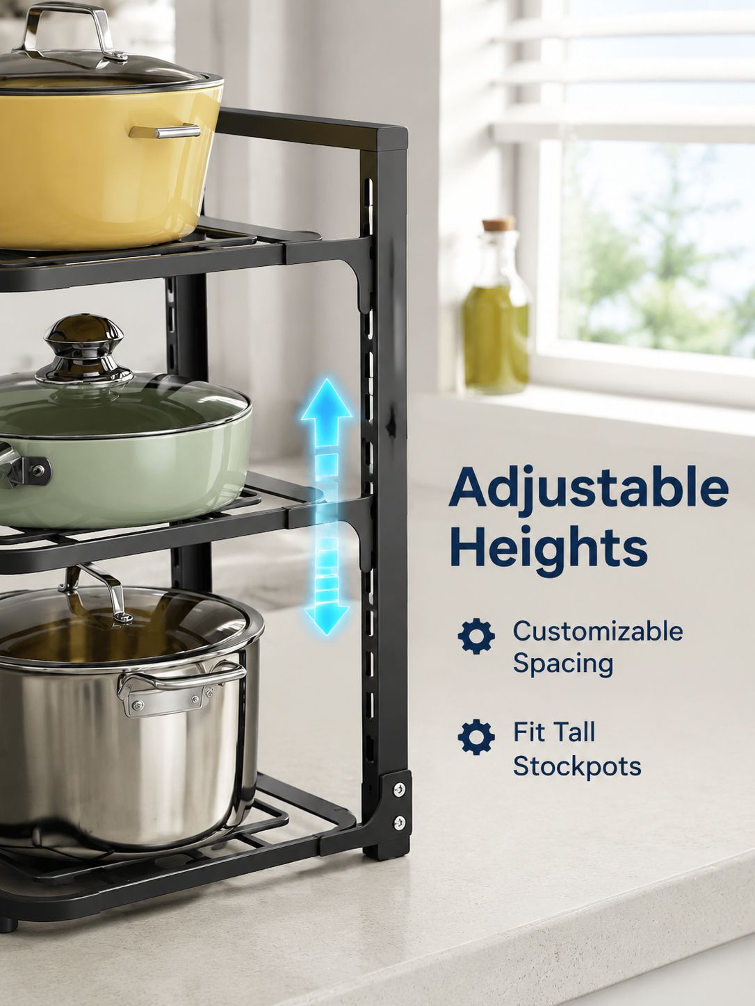 Kitchen Stainless Steel Shelf Storage Rack