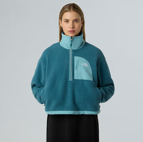 Giacca in pile Yumiori Off-Peak con mezza cerniera da donna