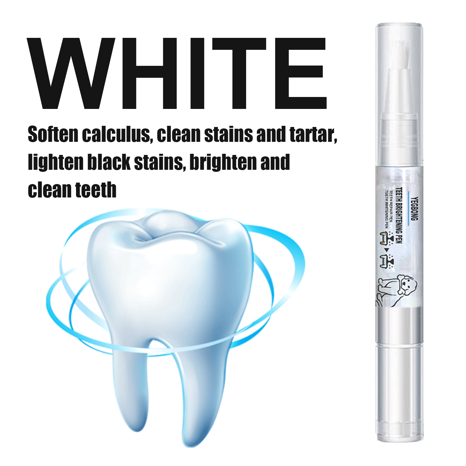 Pet Teeth Whitening Pen for Dogs & Cats – Portable Dental Cleaning Applicator